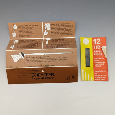 米国ヴィンテージ シェーファー 純銀製 推進式ペンシル 替芯付 ケース入