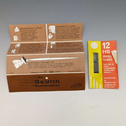 American Vintage Schafer Sterling Silver Propelled Pencil with Refill and Case