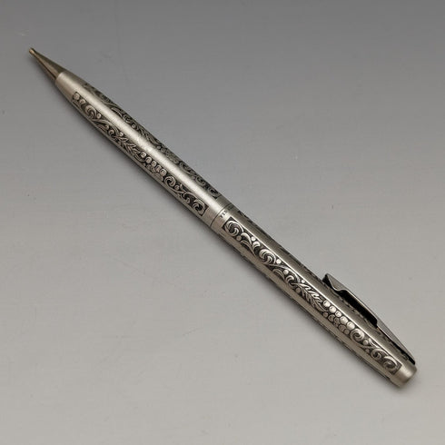 米国ヴィンテージ シェーファー 純銀製 推進式ペンシル 替芯付 ケース入