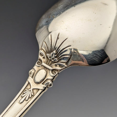 1847年 英国アンティーク 純銀製クリスニングカトラリーセット 計113g ケース入 JG