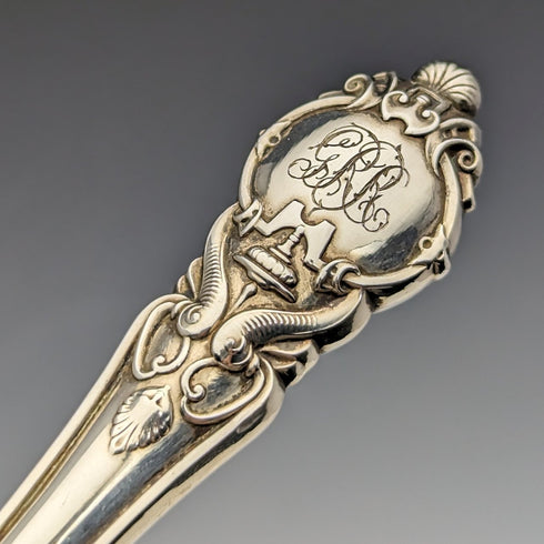 1847年 英国アンティーク 純銀製クリスニングカトラリーセット 計113g ケース入 JG