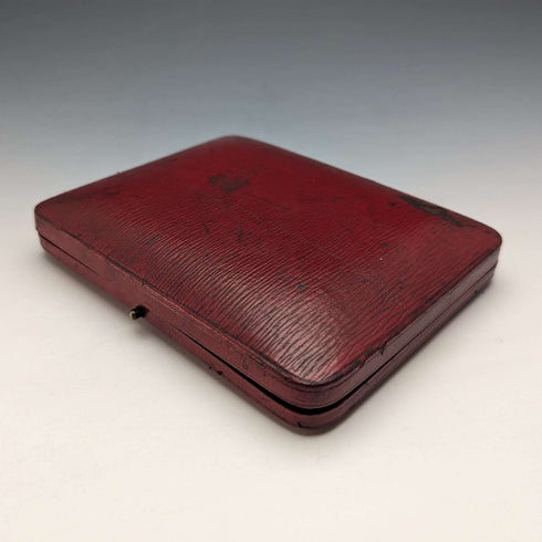 1901年 英国アンティーク 純銀製カードケース 86g ケース入 Stokes & Ireland