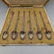 1936 British Vintage Sterling Silver Anoting Spoon Set of 6 in Case