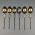 1936 British Vintage Sterling Silver Anoting Spoon Set of 6 in Case