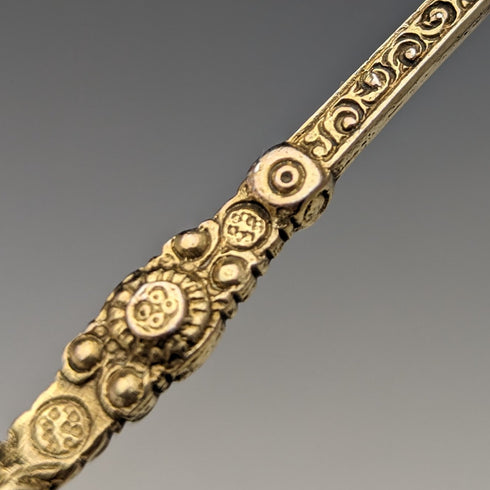 1936 British Vintage Sterling Silver Anoting Spoon Set of 6 in Case