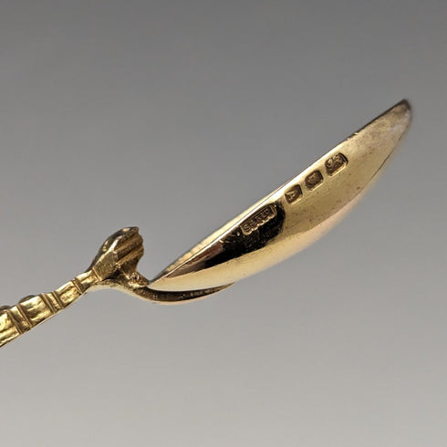 1936 British Vintage Sterling Silver Anoting Spoon Set of 6 in Case