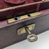 British Antique Leather Covered Pocket Watch & Jewelry Box Accessory Case