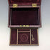 British Antique Leather Covered Pocket Watch & Jewelry Box Accessory Case