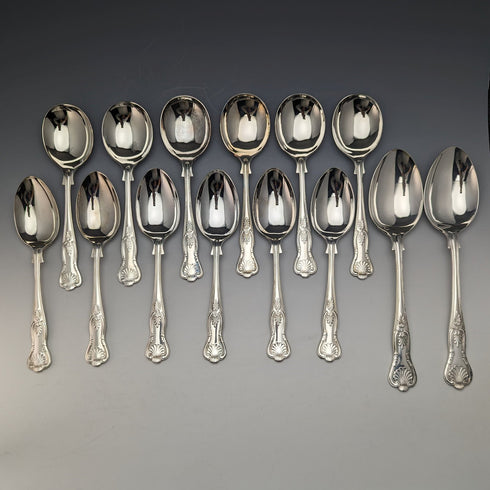 英国ヴィンテージ シルバープレート製 カトラリー38本フルセット N.BARNETT