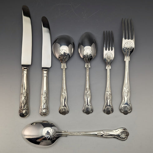 英国ヴィンテージ シルバープレート製 カトラリー38本フルセット N.BARNETT