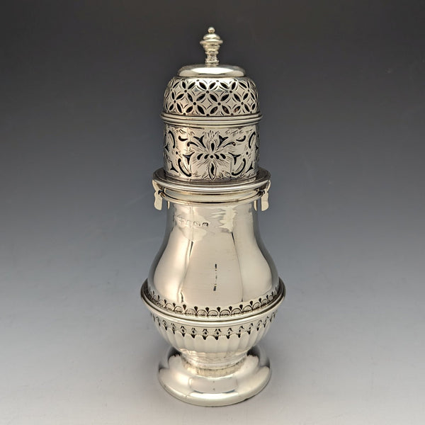 1915 British Antique Sterling Silver Sugar Caster 233g George Nathan & Ridley Hayes