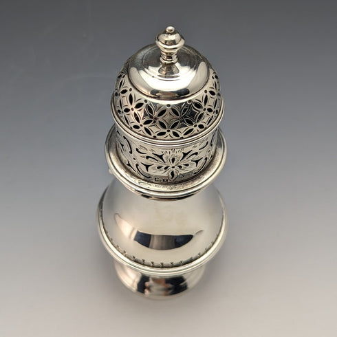 1915 British Antique Sterling Silver Sugar Caster 233g George Nathan & Ridley Hayes