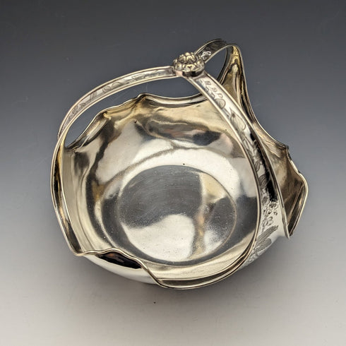 約 1880 年英國古董鍍銀籃亨利·阿特金兄弟