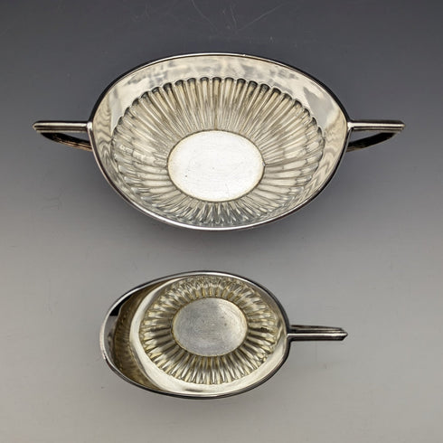 1905年頃 英国アンティーク シルバープレート製 シュガーボウル&クリームジャグ Mappin & Webb