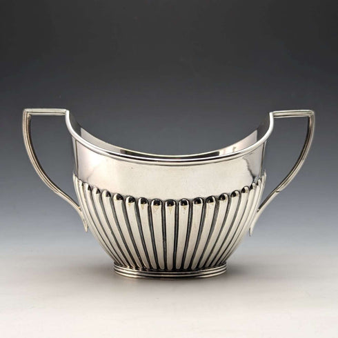 1905年頃 英国アンティーク シルバープレート製 シュガーボウル&クリームジャグ Mappin & Webb