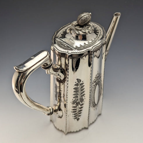 1890年頃 英国アンティーク シルバープレート製 コーヒーポット Benjamin Grayson