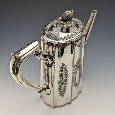 1890年頃 英国アンティーク シルバープレート製 コーヒーポット Benjamin Grayson