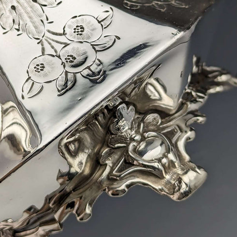 British Antique Victorian Style Silver Plated Coffee Set