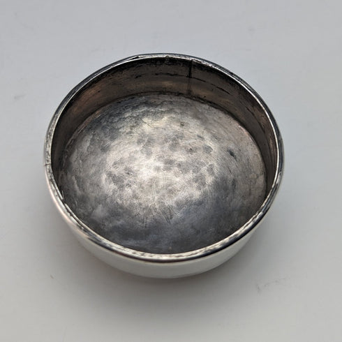 Late 19th century British antique cut glass jar with silver plated lid
