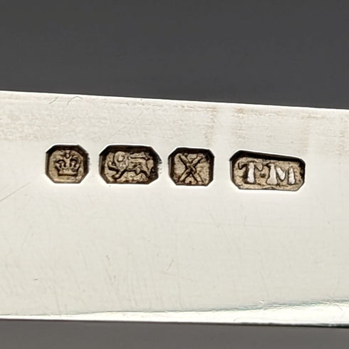 1890年 英国アンティーク 白蝶貝ハンドル 純銀ブレード ペンナイフ ケース入 Thomas Marples