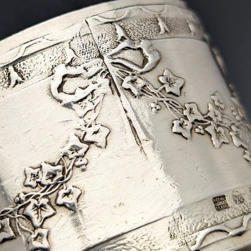 フレンチアンティーク シルバープレート製 ナプキンリング 4個セット SFAM