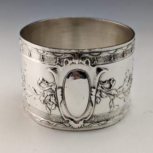 フレンチアンティーク シルバープレート製 ナプキンリング 4個セット SFAM