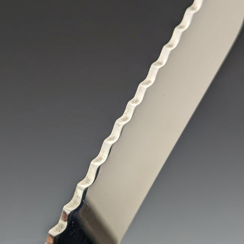 1967 British Vintage Sterling Silver Handle Bread Knife Harrison Brothers