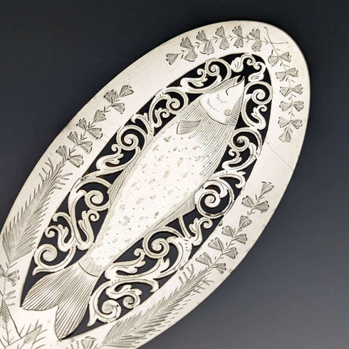 19世紀後半 英国アンティーク シルバープレート製 フィッシュサーバーセット Mappin&Webb