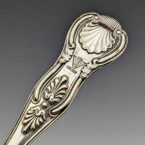 19世紀後半 英国アンティーク シルバープレート製 フィッシュサーバーセット