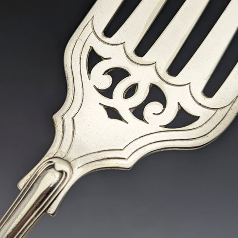 19世紀後半 英国アンティーク シルバープレート製 フィッシュサーバーセット