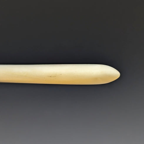 1923 British Antique Fish Cutlery 5 Pair Set White Pearl Handle Sterling Silver Blade Allen & Darwin