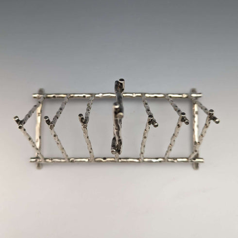 British Vintage Silver Plated Twig Style Toast Rack