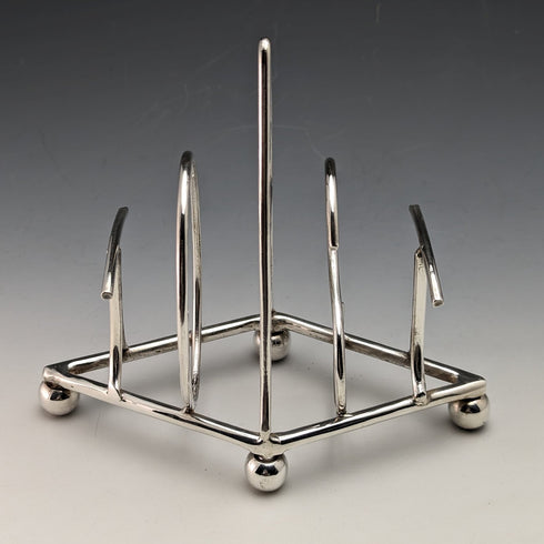 英国ヴィンテージ シルバープレート トーストラック 「TOAST」文字