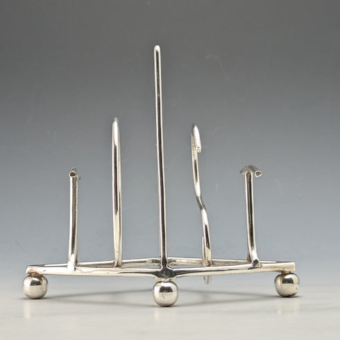 英国ヴィンテージ シルバープレート トーストラック 「TOAST」文字