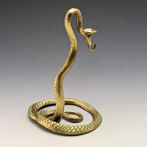 Vintage Snake Shape Brass Pocket Watch Holder Display Stand Height 13cm