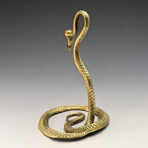 Vintage Snake Shape Brass Pocket Watch Holder Display Stand Height 13cm