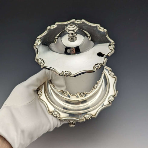 1910 British Antique Silver Plated Jam Barrel Atkin Brothers