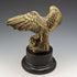 Vintage Gold Plated Eagle Figurine Wooden Base