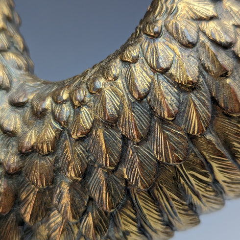 復古鍍金老鷹雕像木底座