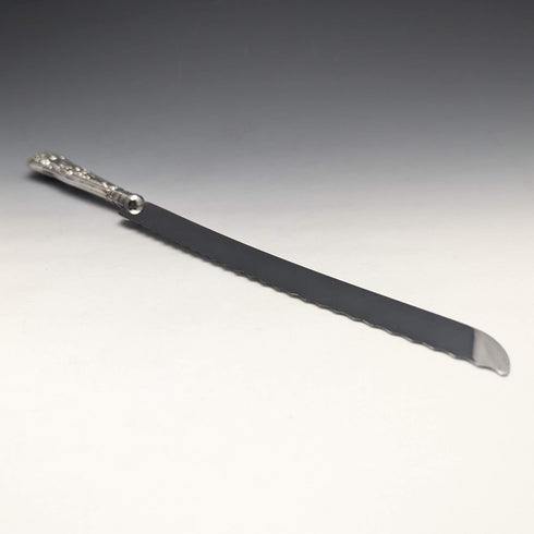1967 British Vintage Sterling Silver Handle Bread Knife Harrison Brothers