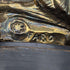 Vintage Gold Plated Eagle Figurine Wooden Base