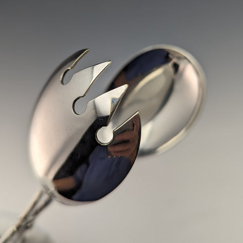 英国アンティーク シルバープレート製 サラダトング