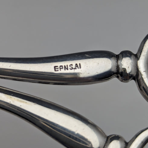 英国アンティーク シルバープレート製 サラダトング