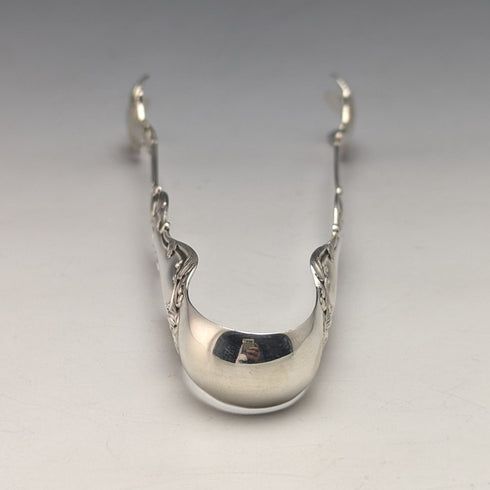 Circa 1905 US Antique Sterling Silver Crow Hand Sugar Tongs 29g MANCHESTER MFG