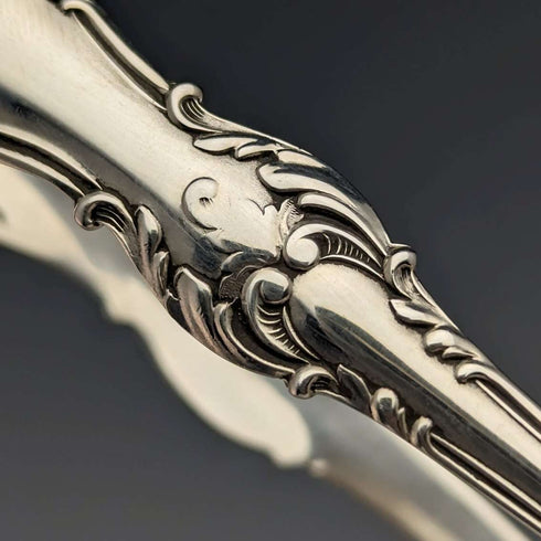 1905年頃 米国アンティーク 純銀製 クロウハンド シュガートング 29g MANCHESTER MFG