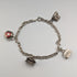 British vintage sterling silver charm bracelet 19g