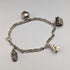 British vintage sterling silver charm bracelet 19g