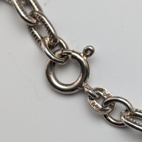 British vintage sterling silver charm bracelet 19g