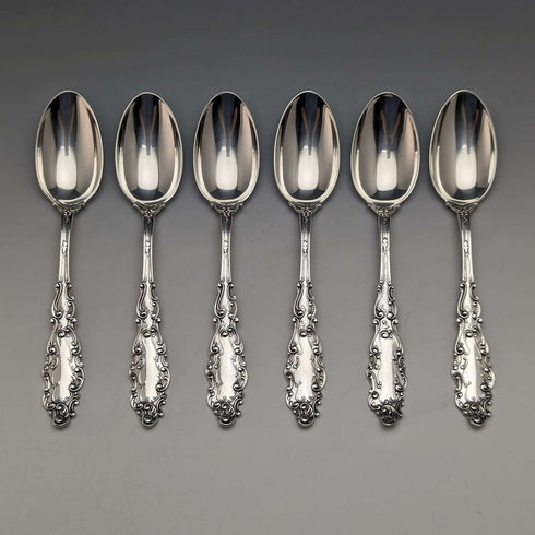 1905年頃 米国アンティーク 純銀製ティースプーン6本セット 150g GORHAM