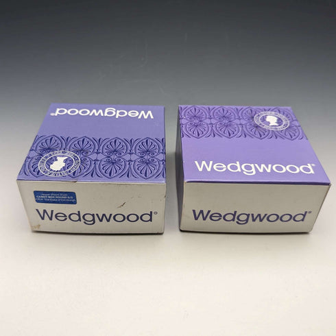 1977 Wedgwood Queen Elizabeth Jubilee Candy Box Pair Royal Blue